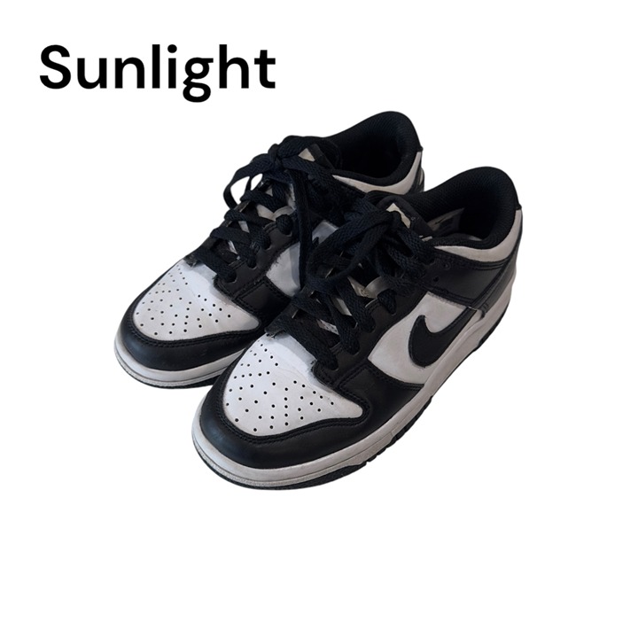 Nike Dunk Low Black & White Sneakers Boy Size 3.5 Y