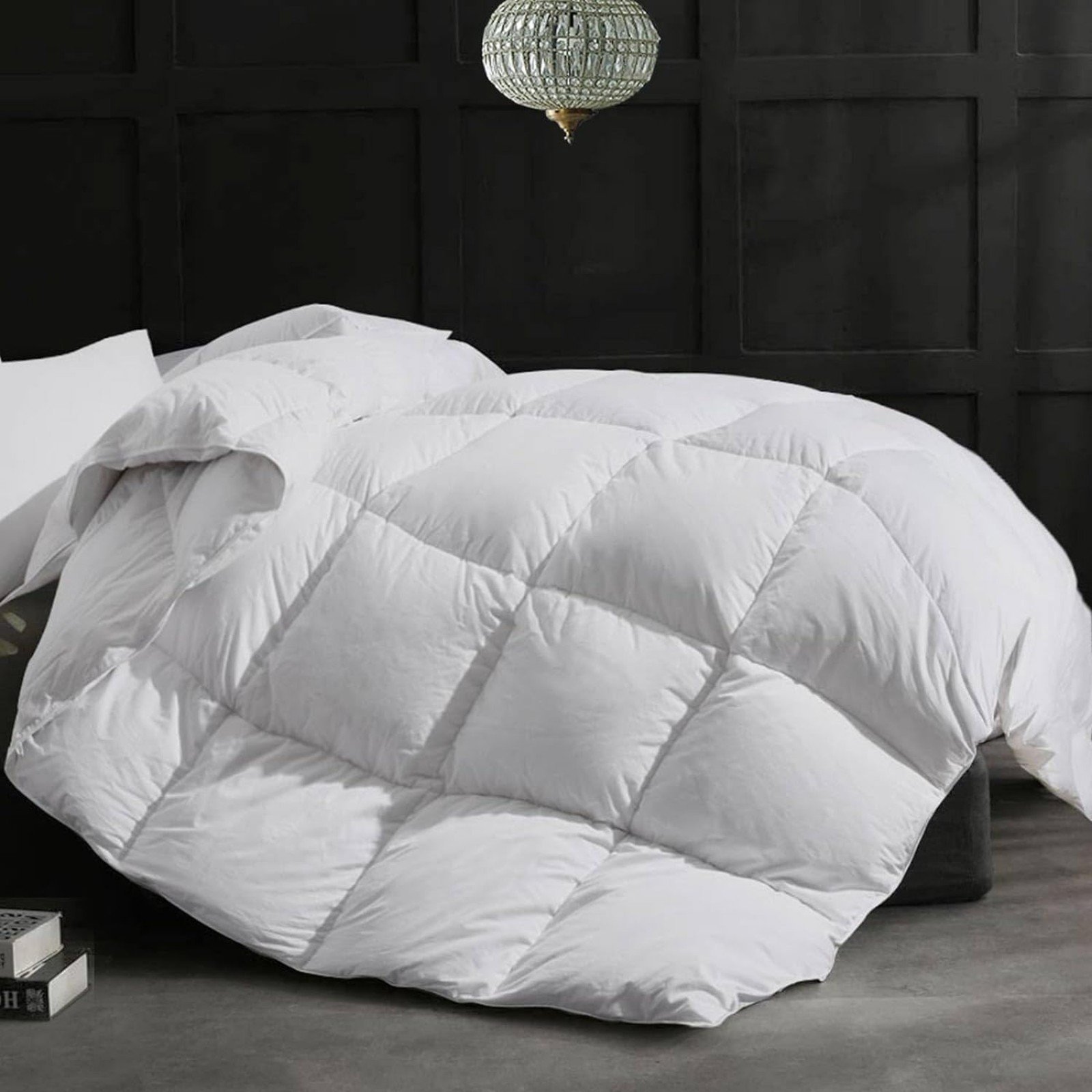 NEXHOME PRO King Size Down Comforter, White Duvet Insert Hotel Quality 106 x 90