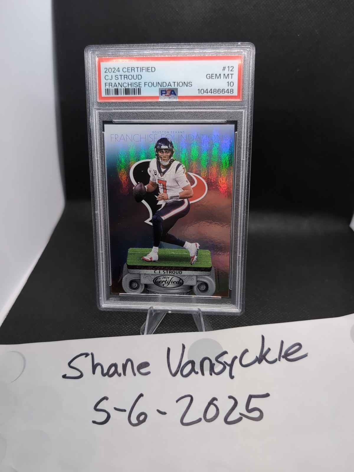 C.J. Stroud 2024 Panini Certified Franchise Foundations #12 Houston Texas PSA 10