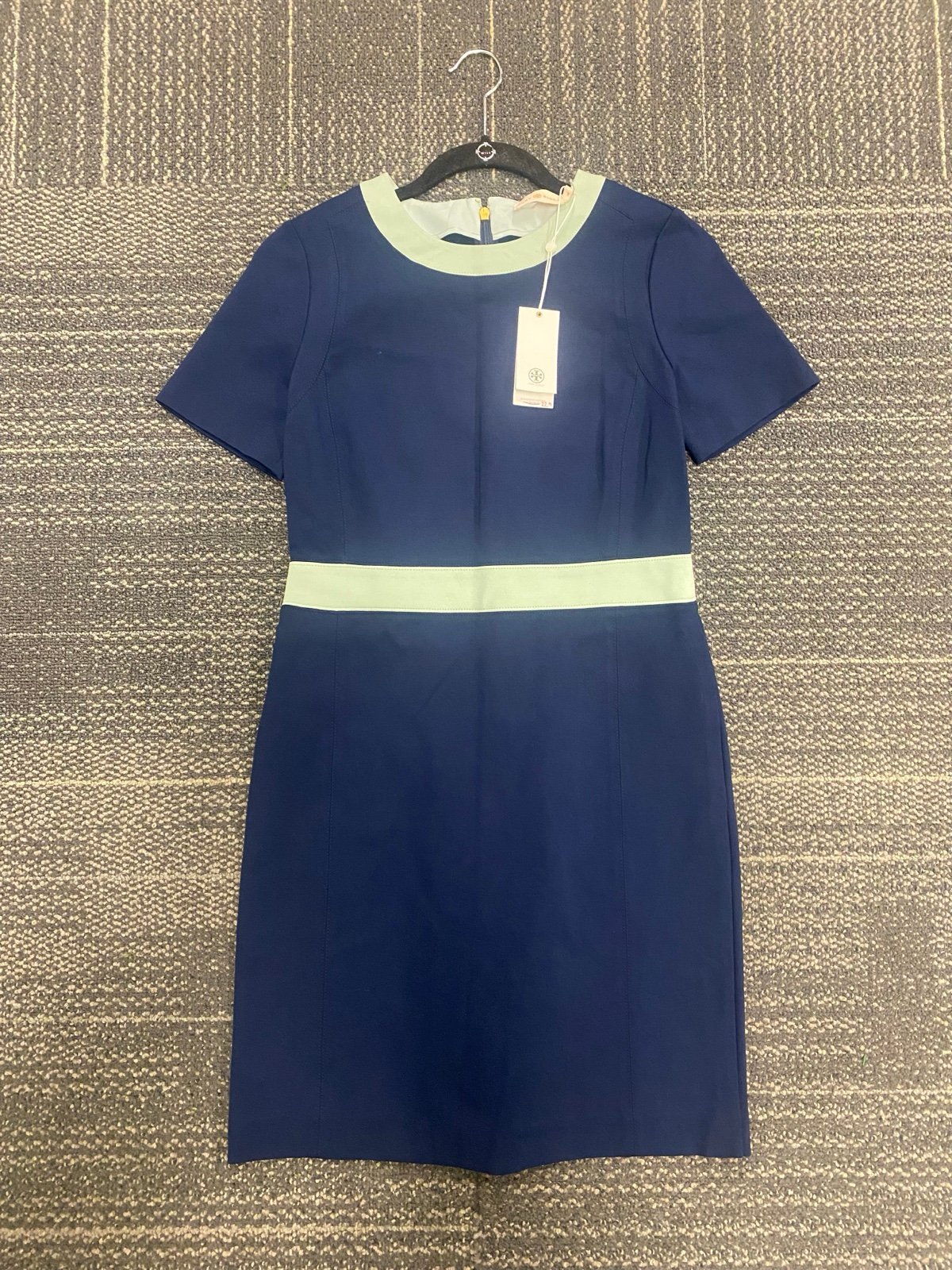 NWT Tory Burch Navy Color Block Ponte Dress Size Small