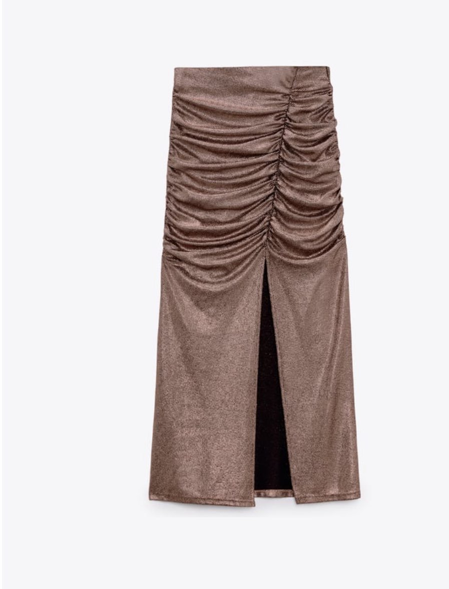 ZARA SPARKLY DRAPED SKIRT