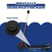 1pc 120W Electric Scooter For Kids Ages 6-14, 10 Mph & 6 Miles, Adjustable Heigh