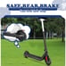 1pc 120W Electric Scooter For Kids Ages 6-14, 10 Mph & 6 Miles, Adjustable Heigh