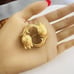 Vintage Signed MONET Brushed Gold Tone Circling TULIP WREATH Brooch 1109