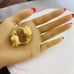 Vintage Signed MONET Brushed Gold Tone Circling TULIP WREATH Brooch 1109