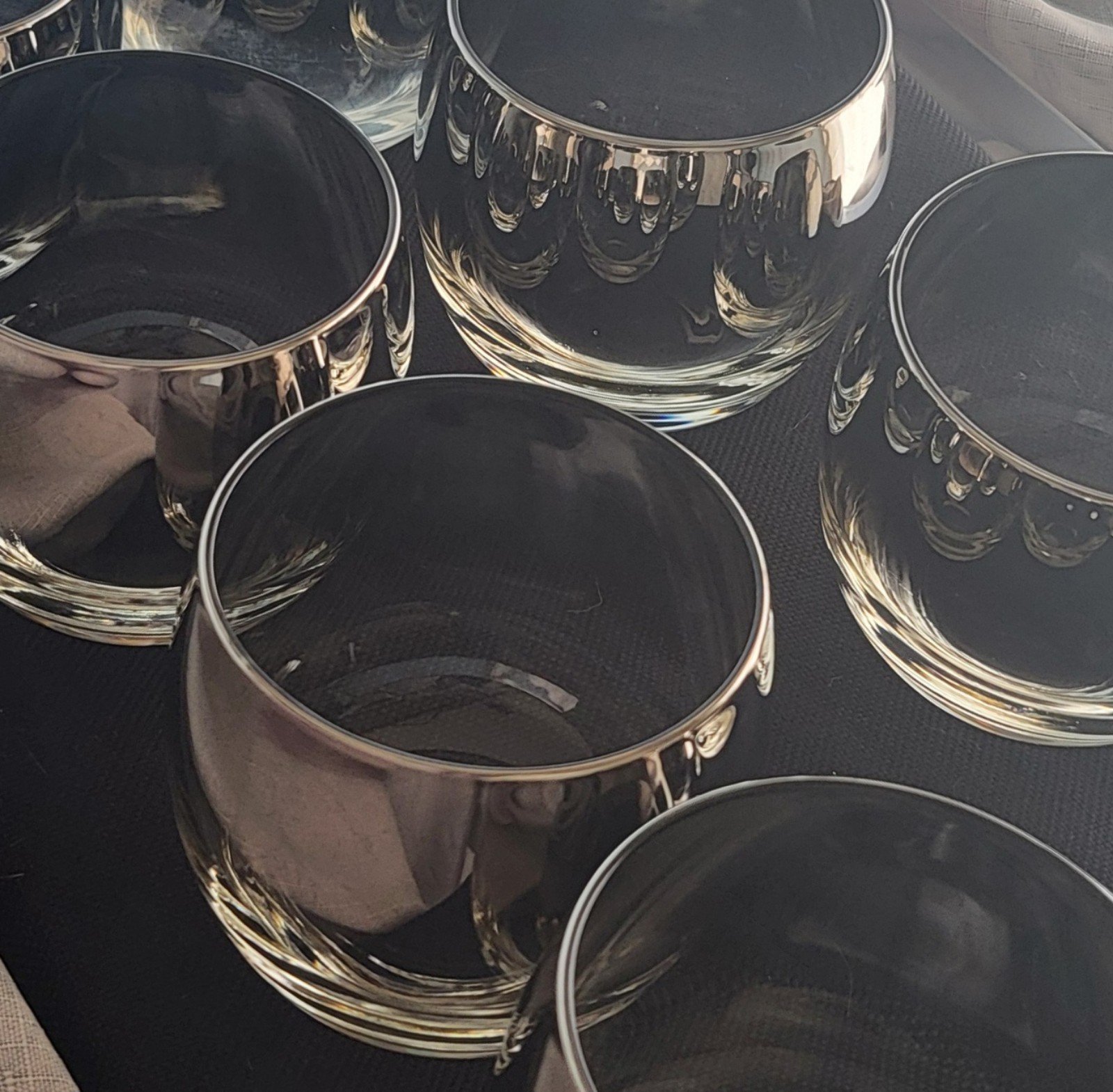 Gorgeous Silver Fade Roly Poly Glasses (Set Of 8)