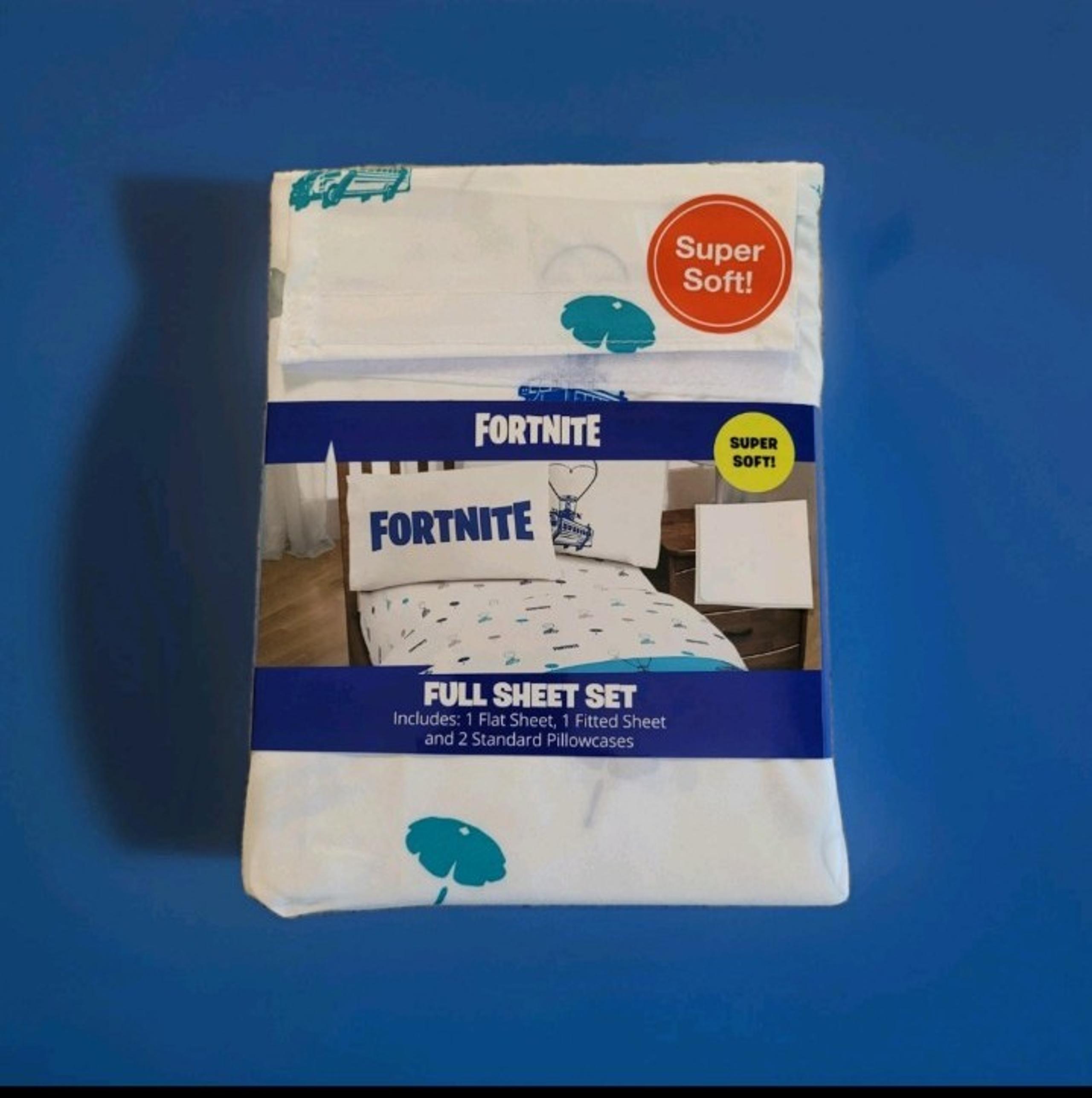 Fortnite Full Size 4 Piece Super Soft Bed Sheet Set Gaming Gamer Licensed NEW