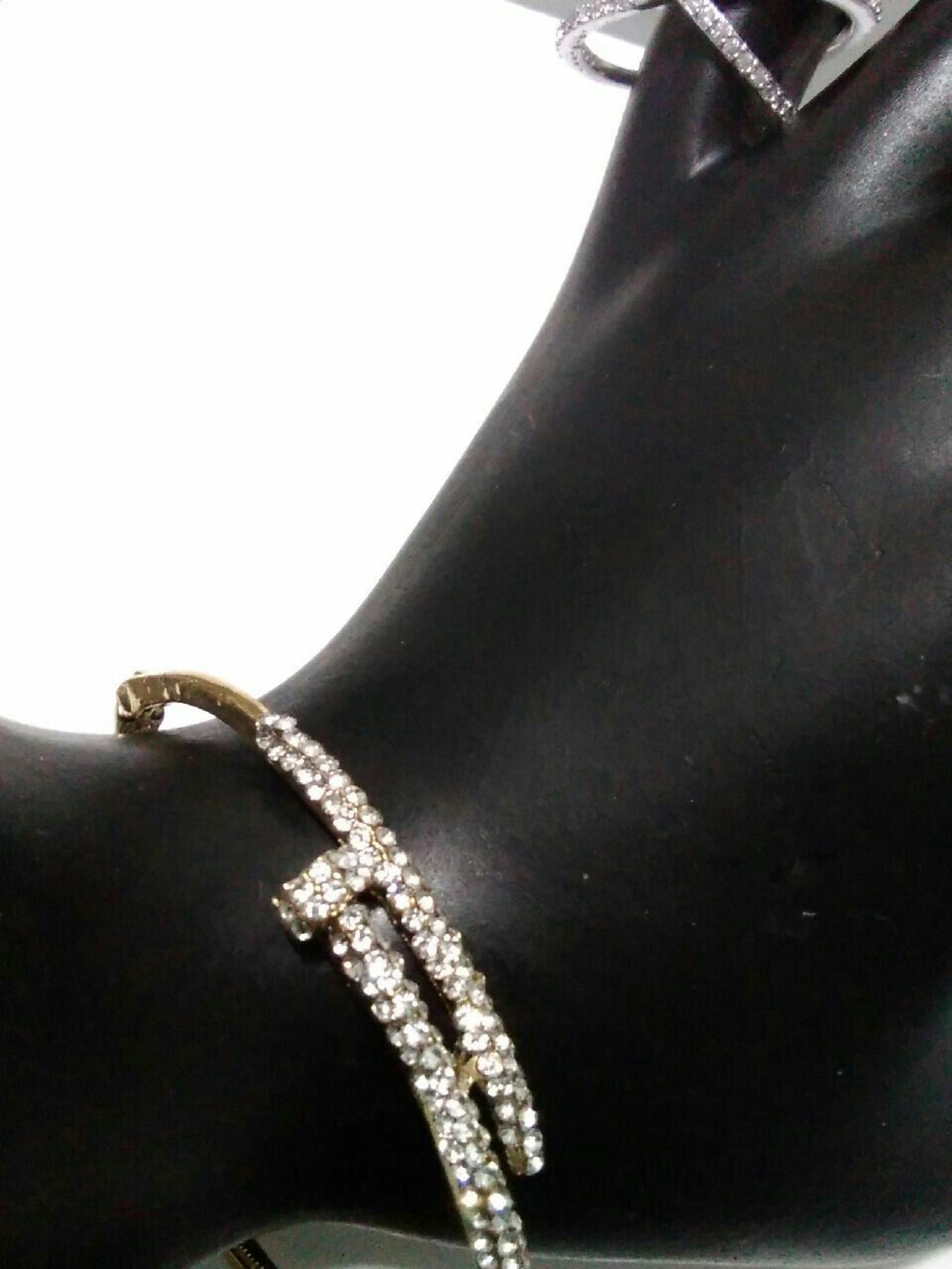 Gold Plated Nail Bracelet