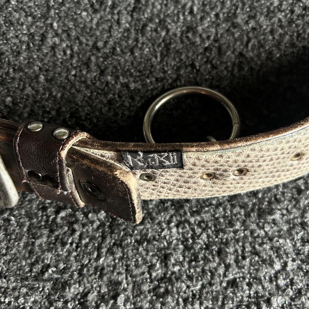 Kmrii Studs Design Leather Belt Black 30