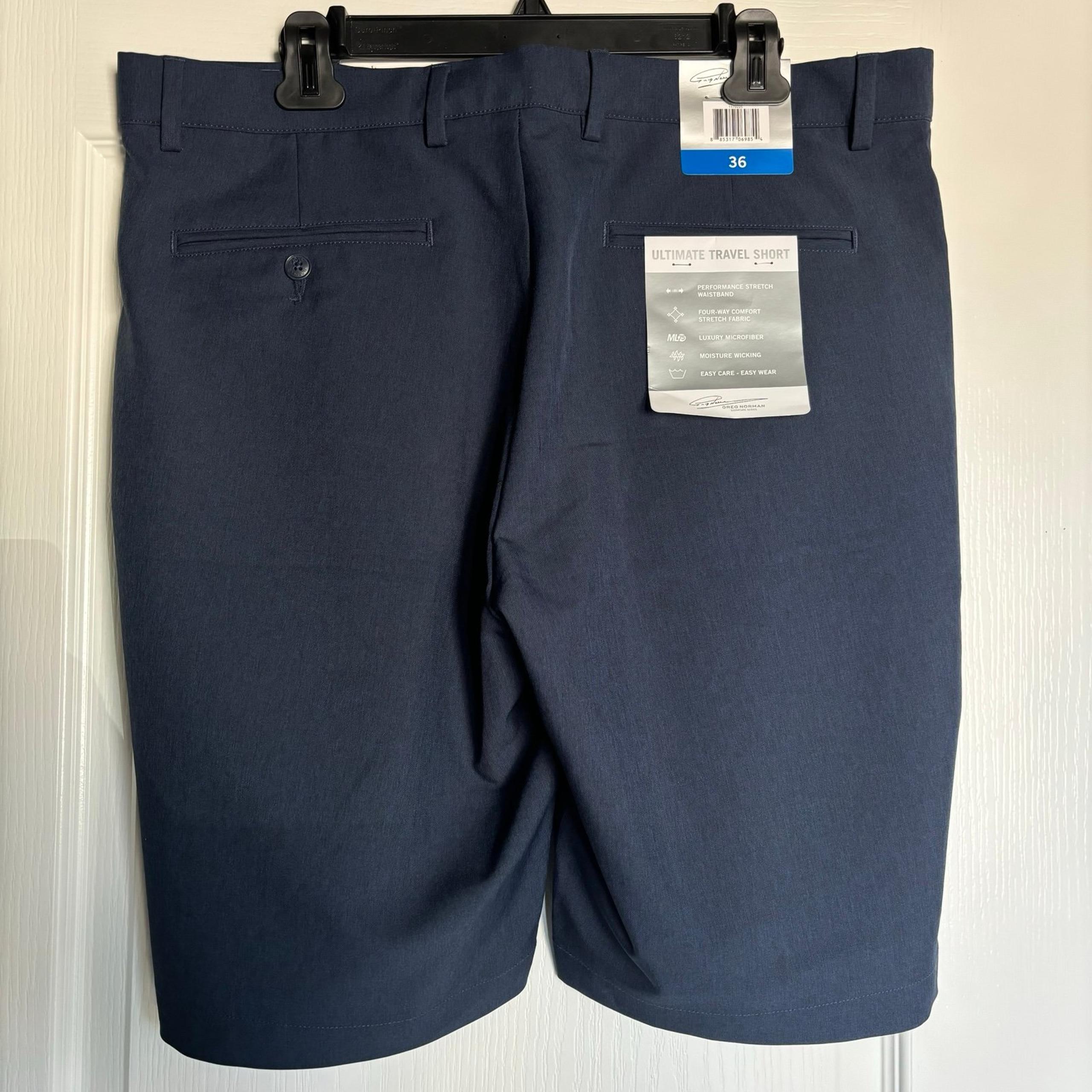Greg Norman Ultimate Travel Shorts Blue Size 36 New