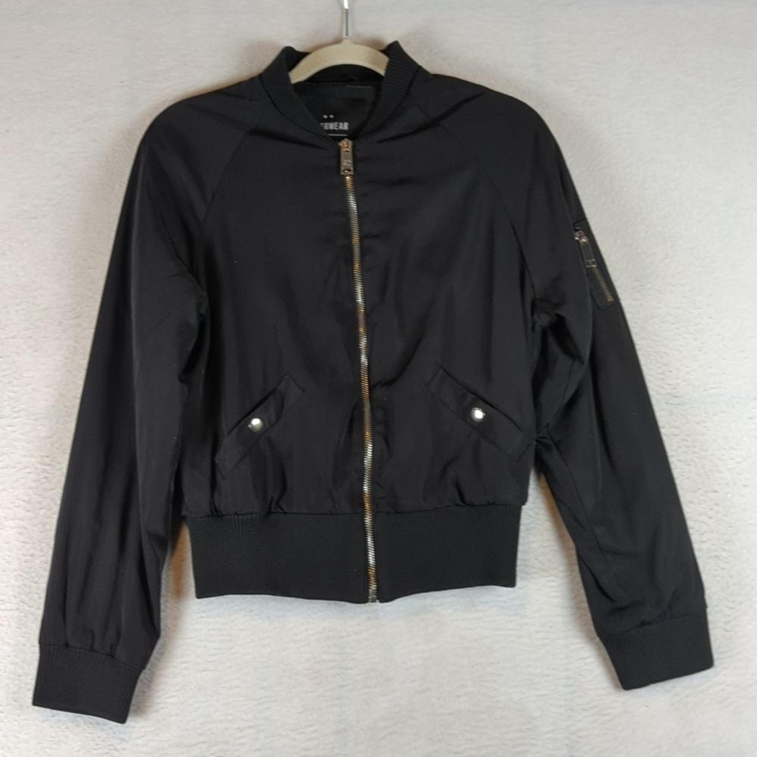 Cotton On Outerwear Women's Black Moto Bikercore Zipper Jacket Size 2