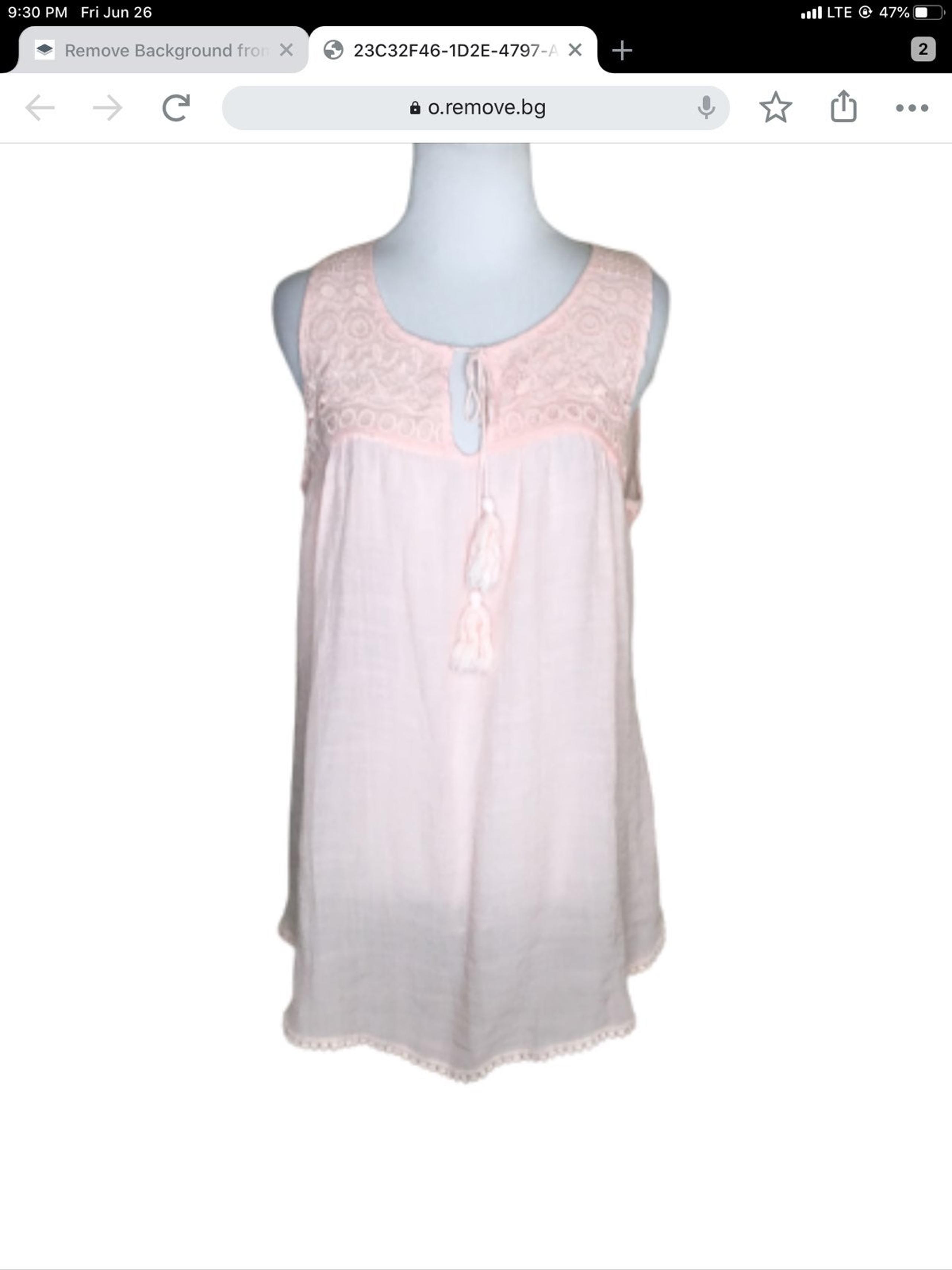 Spense Light Pink Dainty Tank Top S