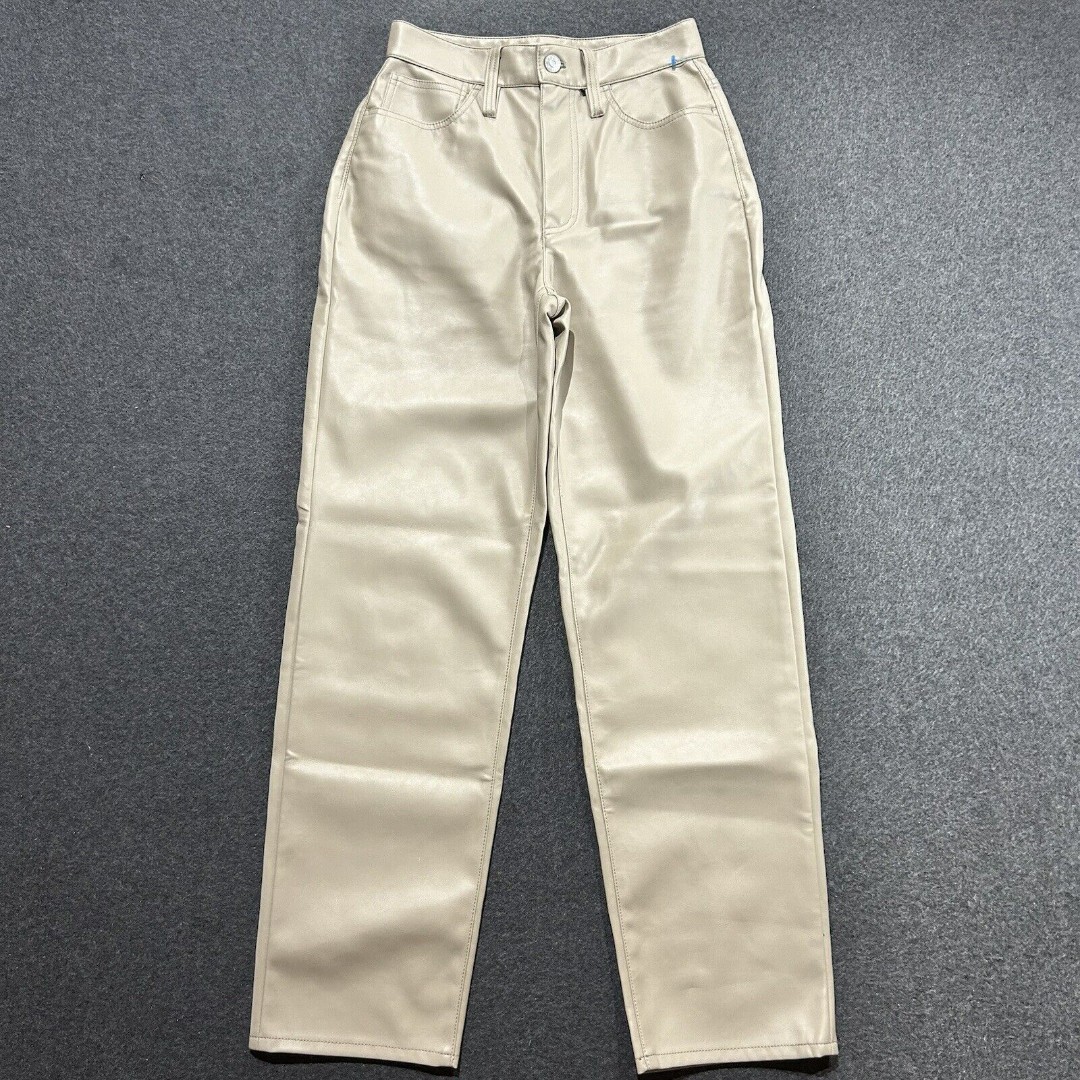 Madewell Pants Womens 24 The Perfect Vintage Wide Leg Faux Leather