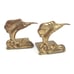 Pair of Antique Brass Bookends Marlin Fish Swordfish Set Gold Tone Heavy