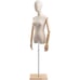 Female Display Dress Form on Wood Flat Base Fabric Mannequin TSC Size Small