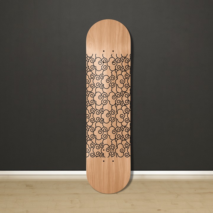 Japanese Anime Cloud Laser Engraved Japanese Akatsuki Skateboard Deck