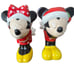 Disney Mickey Mouse and Minnie Mouse Salt and Pepper Shakers-Christmas Kisses