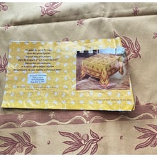 French Jacquard Tablecloth Les Tissages Du Soleil Floral Table Linen 63 x 79