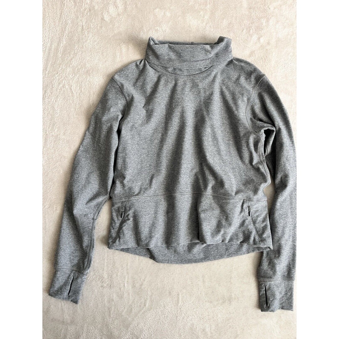 NWOT Lululemon Ready to Rulu Pullover Heathered Asphalt Grey Size 4 Cowl Neck