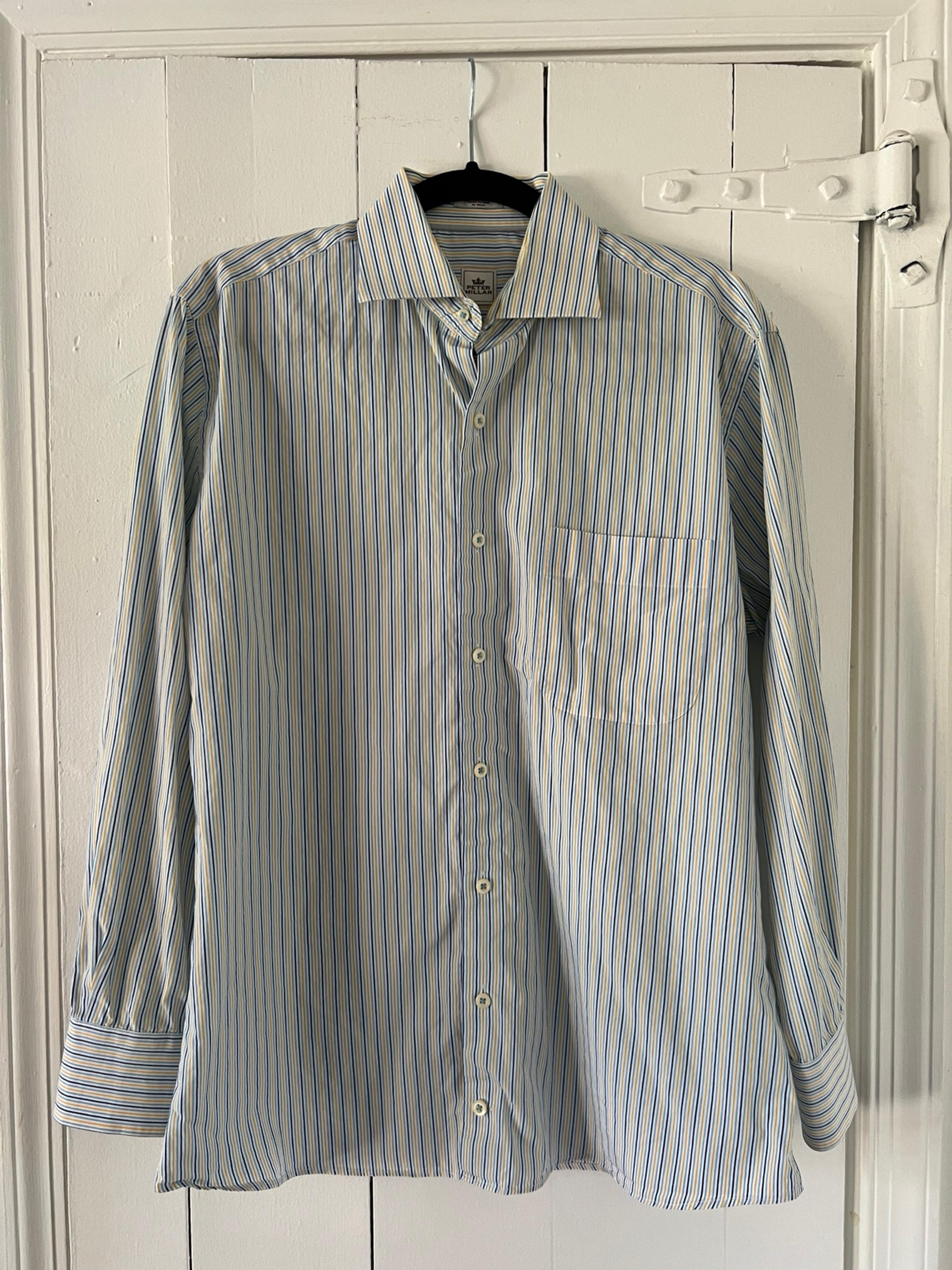 Peter Millar Button Down Dress Shirt Striped Men’s Size M