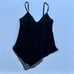 Laundry by Shelli Segal Cami Top Silk Blend Sequin Trim Black Medium