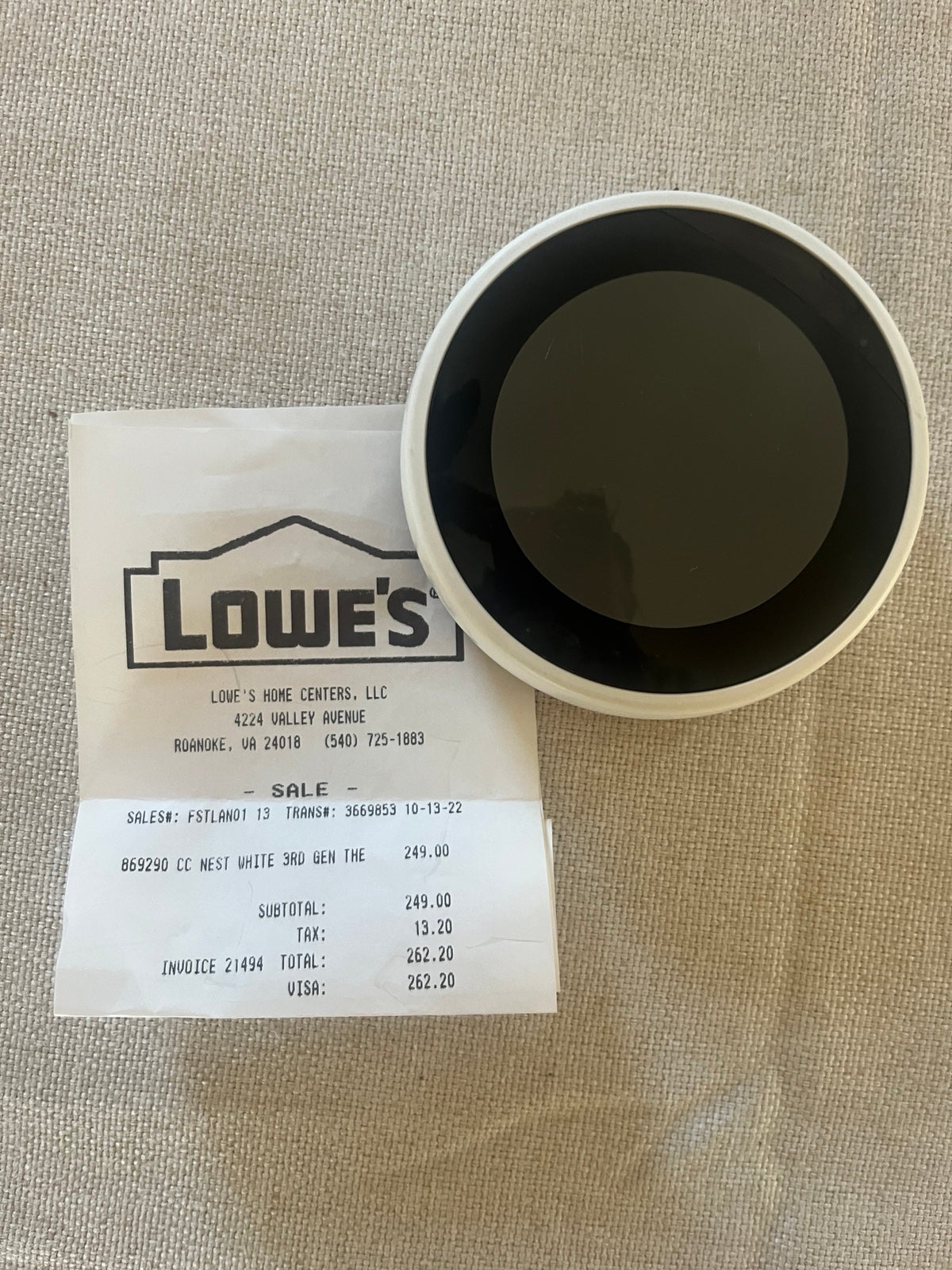Nest 3rd Gen. Thermostat