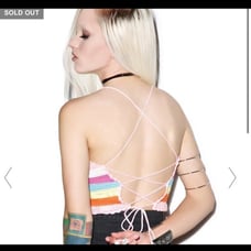 Sold Out Dolls Kill Current Mood Sunshine Rainbow Halter Top Raver Instagram