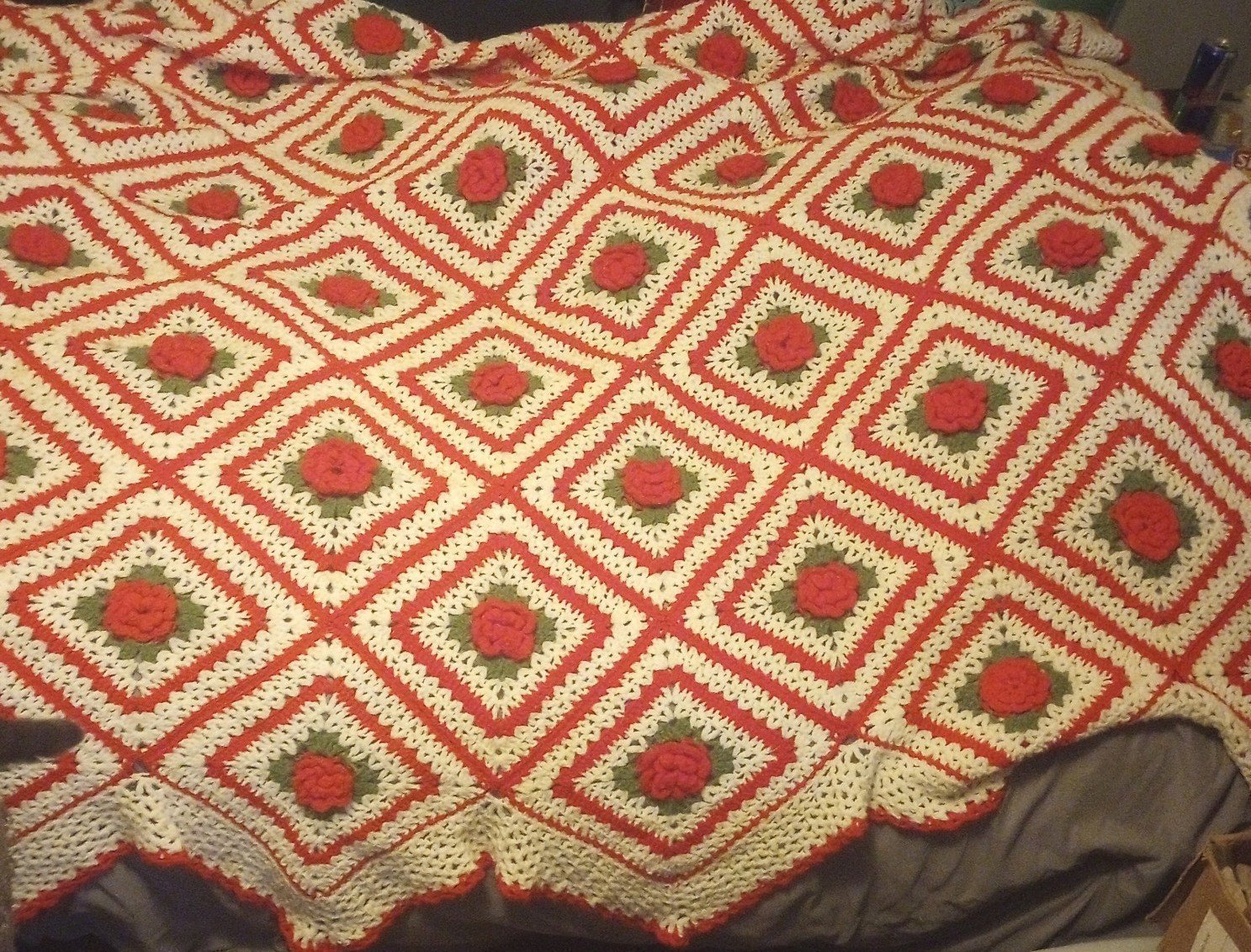 Afghan queen size crochet blanket