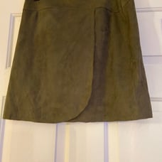Bebe Faux Suede Wrap Skirt