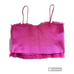 Mango Peitos Tulle Crop Top, Sweetheart Neckline Bright Pink Size Medium