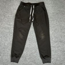 FIGS Zamora Scrub Pants Women Medium 33x28 Black Jogger Cargo Nurse Doctor Adult
