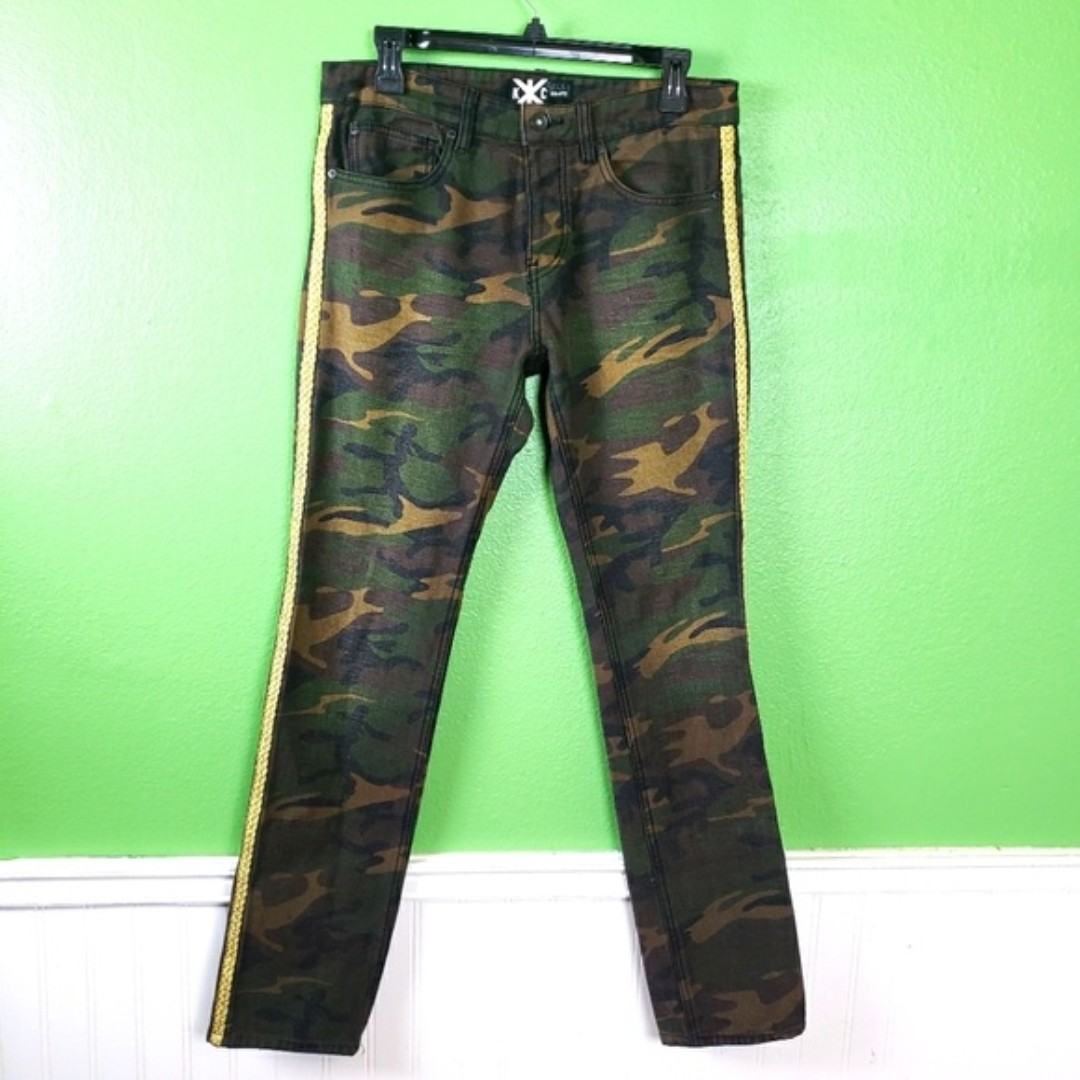 Kill City Men's Urban Outfitters Camo Gold Thread Indie Skinny Jeans Size 30