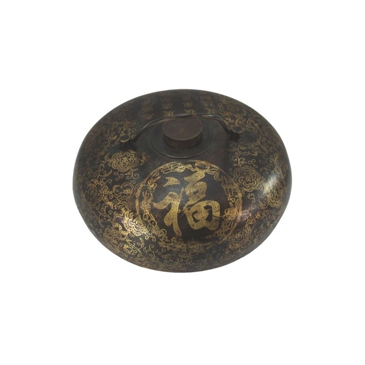Chinese Bronze Canteen Water Vessel Dragon Phoenix Antique Asian 66103