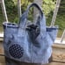 Upcycled Denim Jeans Distressed Handbag