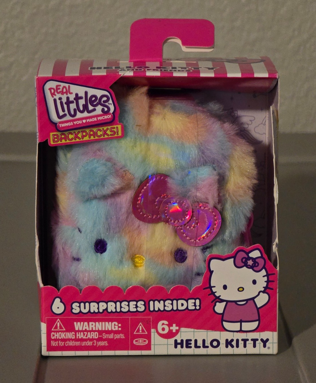 Real Littles Backpack Rainbow Furry Hello Kitty