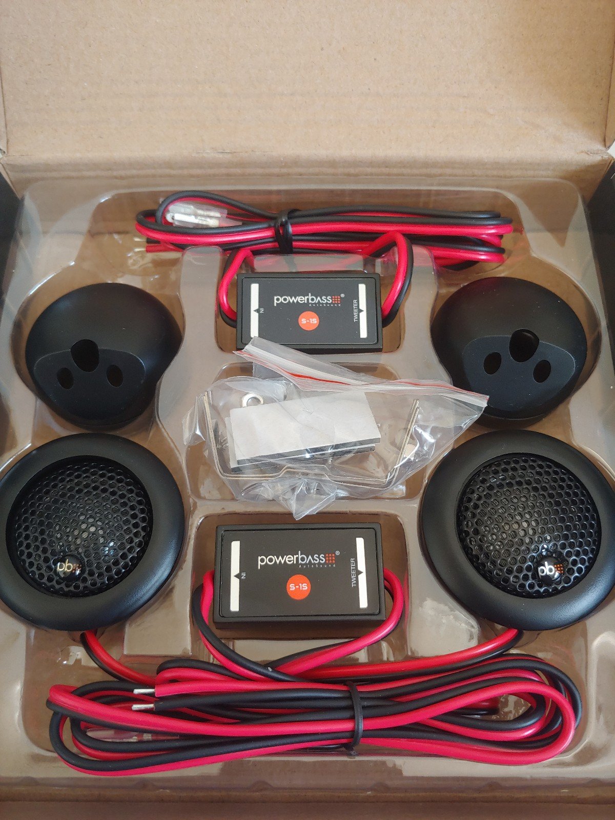 POWERBASS 1 PAIR 1 SILK DOME TWEETER INLINE 12DB CROSSOVER 100W HIGH OUTPUT