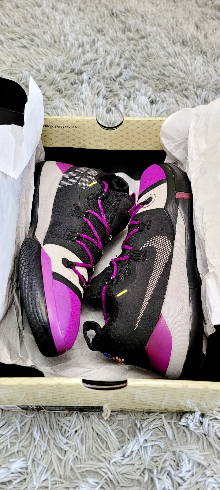 Size 12 Nike Kobe A.D 2018 Lakers Purple AV3555-002 .