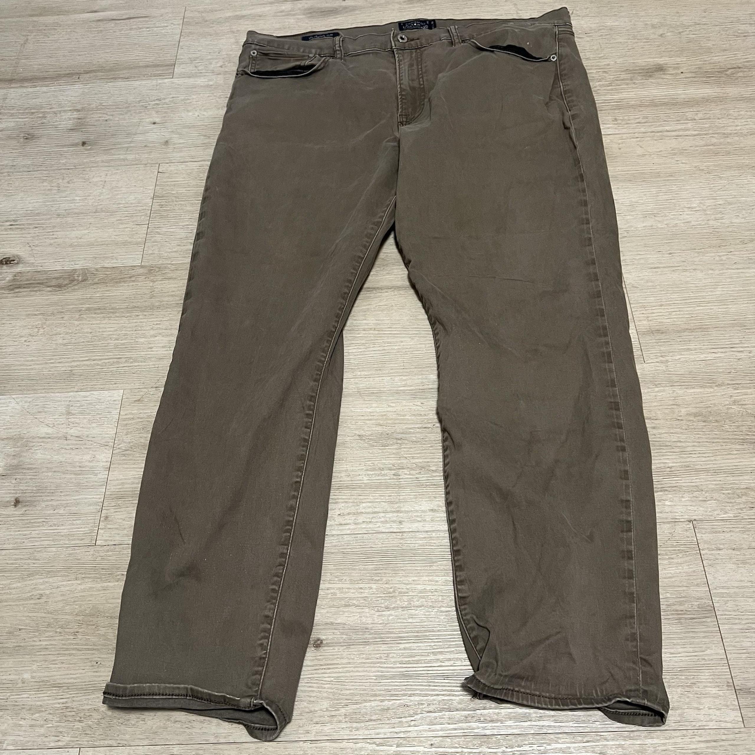 Lucky Brand Chino Pants Mens 40x30 Brown Cotton Stretch 121 Slim Straight Fit