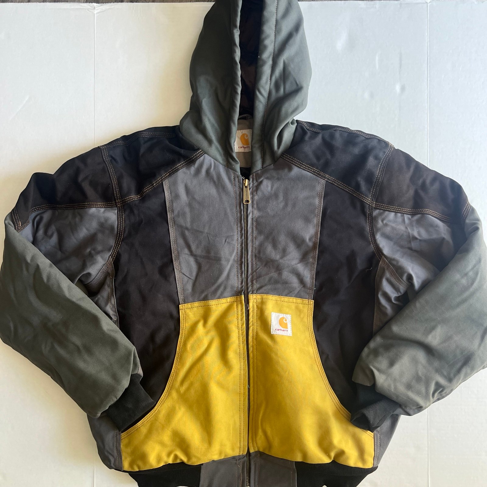 Carhartt Rework custom color block hooded jacket size medium unisex 1 of 1