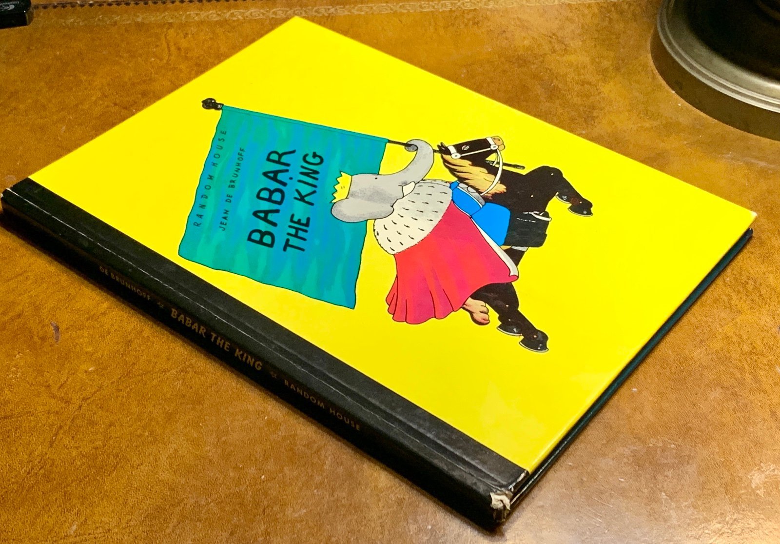 1963 Vintage Hardcover Book BABAR THE KING Cartoon Illustrated Elephant