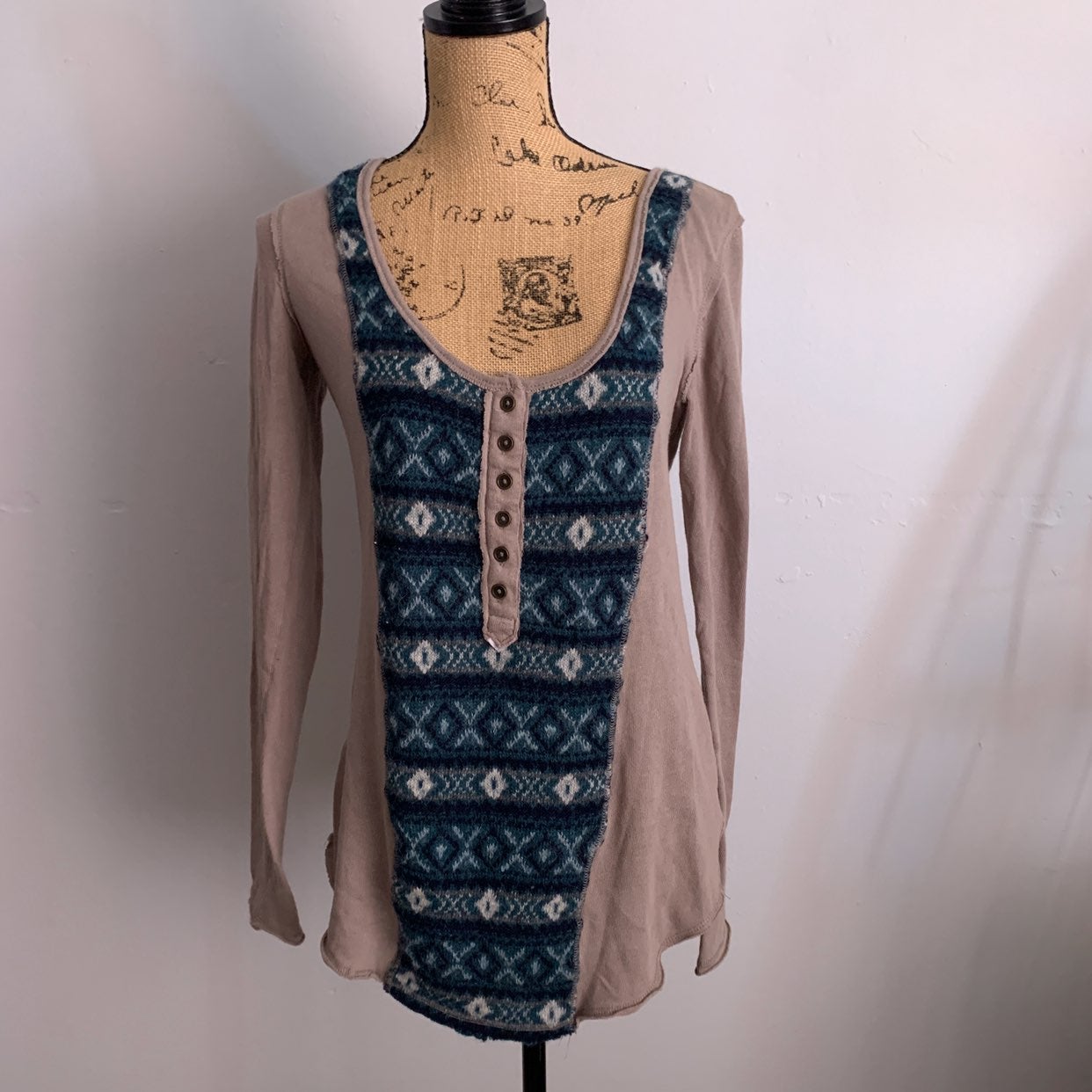 Free People Long Sleeves Top size M