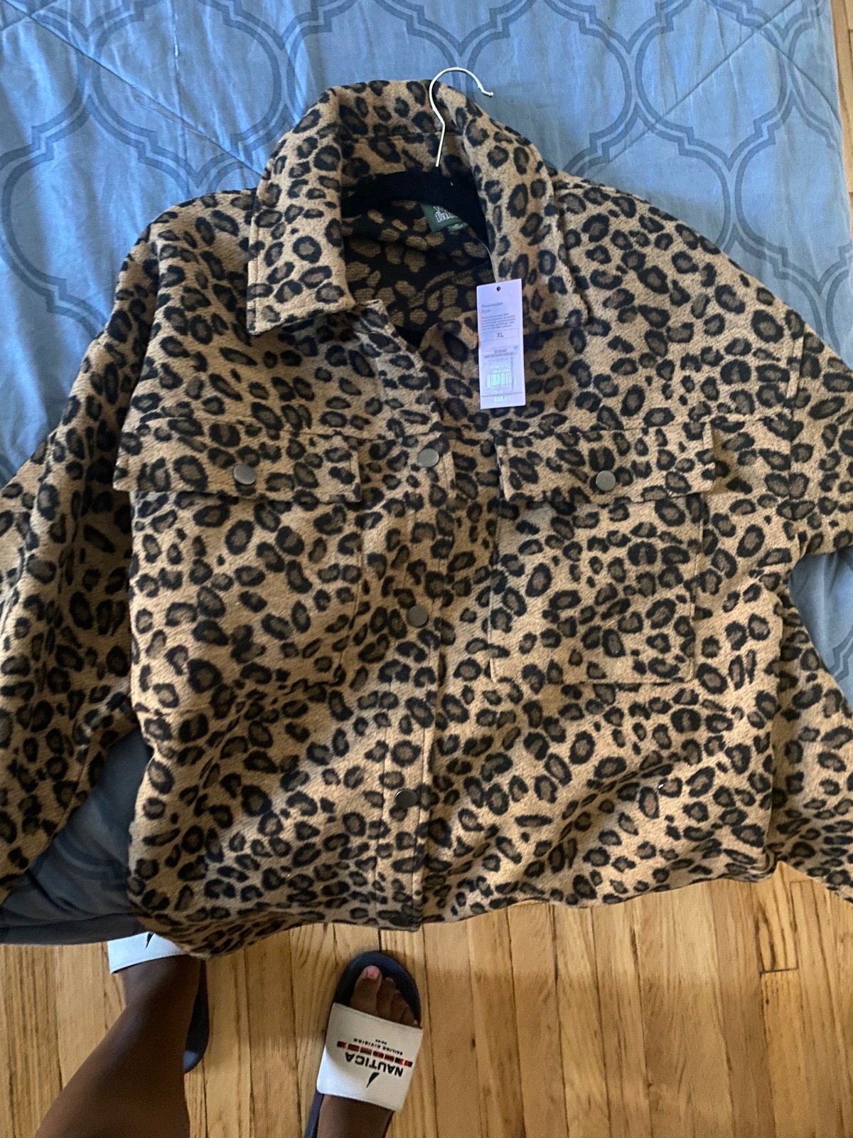 Cheeta print jacket and GAP jacket