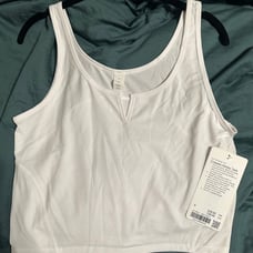 Lululemon Cropped Henley Tank White 6