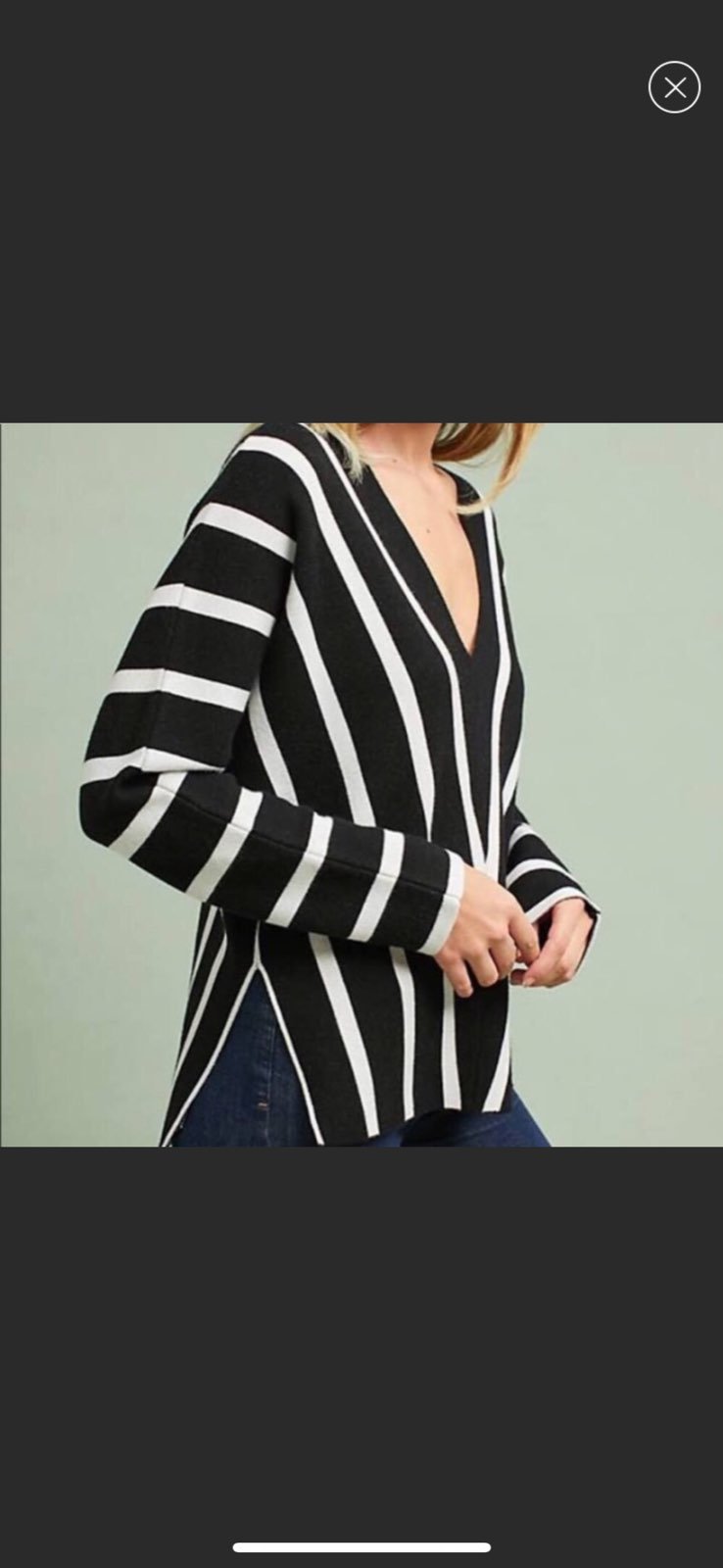 Anthropologie Moth Striped Pullover