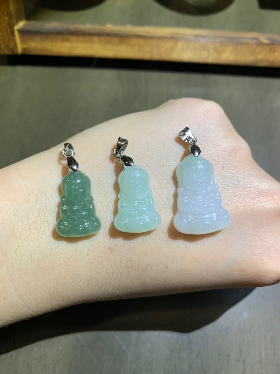 Genuine Burmese jadeite baby buddha