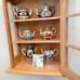 Collector Miniature Tea Pot Set w/cabinet