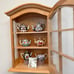 Collector Miniature Tea Pot Set w/cabinet