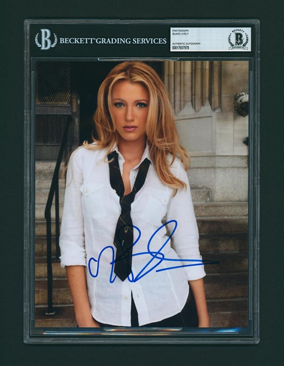 Blake Lively Signed BAS Encased COA 8X10 Gossip Girl Photo Auto Autographed Rare