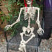 2 Pcs Halloween Skeleton Decorations, 5ft & 3ft Pose-N-Stay Life Size Skeleton