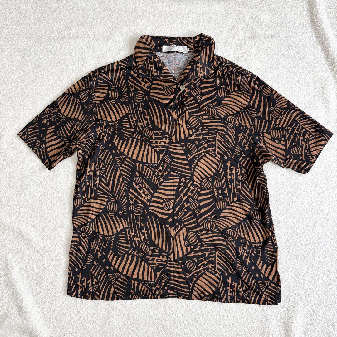 Excellent Condition Size M Balenciaga Golf All-Over Print Short Sleeve Pullover Shirt Cotton Poly